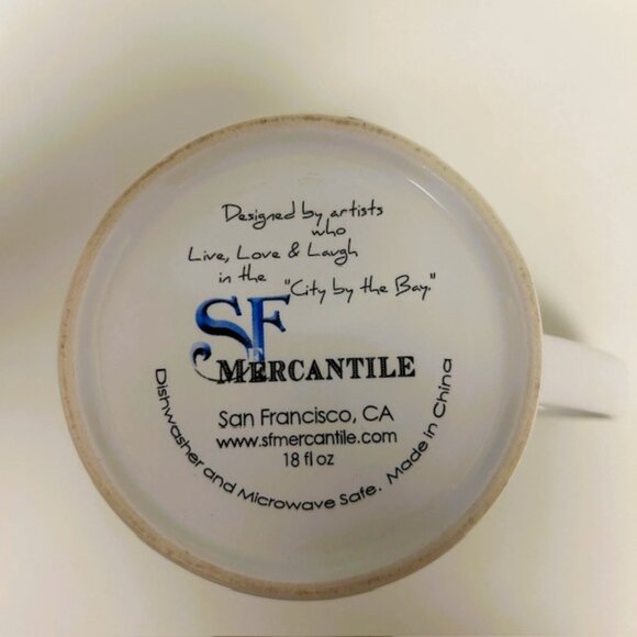 Mercantile San Francisco Mug Artist Designed Large White Black - Picture 5 of 6
